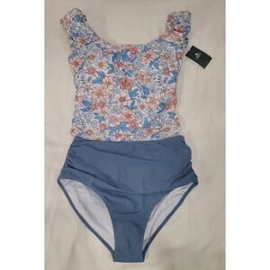 NEW Women's Floral Ruffle Bikini Set – Size‎ M – High-Waisted Two-Piece Swimwear